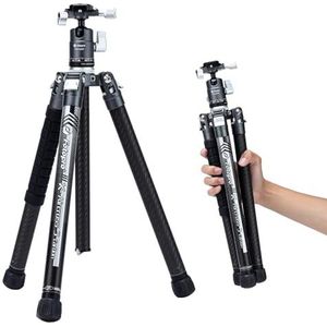 Fotopro 62 inch lichtgewicht monopod 360 camera reisstatief kogelkop uittrekbaar stabiel 2,07 lb ultralicht professioneel koolstofvezel statief voor DSLR camera