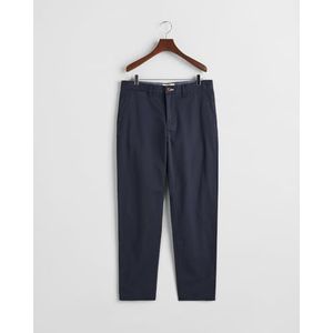 GANT Klassieke chino voor heren, tapered kepered keperstof, marineblauw, 31W / 34L