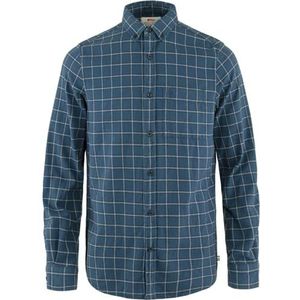 FJÄLLRÄVEN Övik Flannel Shirt M voor heren (1 stuk), indigoblauw/grijs (Flint Grey), S