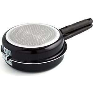 Quid Gastro Fun dubbele pan voor omelet, 20 cm, aluminium, zwart