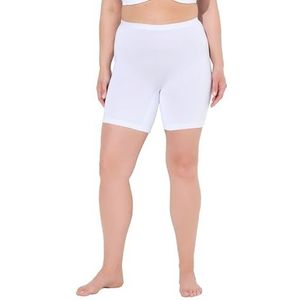 Ulla Popken Korte broek voor dames, elastische tailleband, sneeuwwit, 42-44