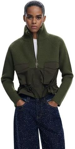 Cardigan - Effen - Ritsjack - Met Zakken - Verstelbaar Elastiek in Taille