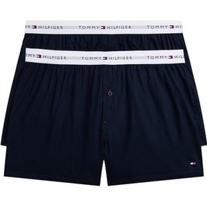 Tommy Hilfiger Heren 2P WOVEN BOXER UM0UM03376 Boxer, Blauw, XS, Blauw (Woestijnhemel/Woestijnhemel), XS