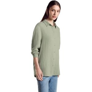 STREET ONE mousseline blouse, Soft Moss Green, 44