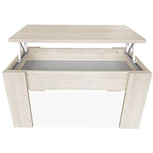 mattfy Salontafel voor koffie/thee, in hoogte verstelbaar, voor woonkamer of eetkamer, kleur: Cambria, afmetingen: 90 cm (breedte) x 50 cm (diepte) x 46/57 cm (hoogte)