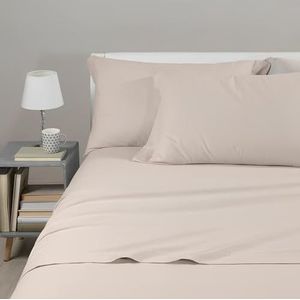 Caleffi Effen flanellen beddengoed, flanel, zandkleurig, voor Frans bed, 79368 Caleffi