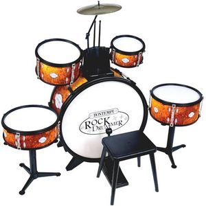 Bontempi | BeatFusion Pro: Premium drum met krachtige basdrum en complete set drums, oranje, 700 x 400 x 800 mm