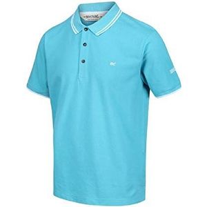 Talcott II T-shirt van coolweave katoen met kraag met knoopsluiting