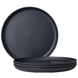 Mepal Silueta platte borden, 260 mm, set van 4 stuks, Nordic Black