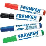Franken GmbH Z2203 Flipchart Marker, lijndikte 2-6 mm, gesorteerd op kleur, 4 stuks
