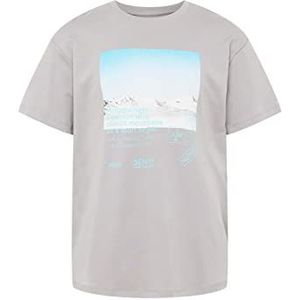 TOM TAILOR Denim Uomini T-shirt met print 1033996, 10921 - Explicit Grey, M