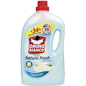 Omino Bianco - Vloeibaar wasmiddel, geur Nature Fresh voor witte en gekleurde was, 100% natuurlijke zeep, 50 wasbeurten, 2500 ml
