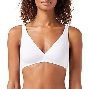 Calida Natuurlijk comfort, beha zonder beugel, ondoorzichtig, dames, Wit (Weiss 001), 80C