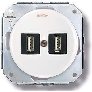 Fontini 31765172 oplader Dual USB porselein wit
