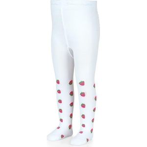 Sterntaler Aardbeien panty voor meisjes, wit, 62 cm