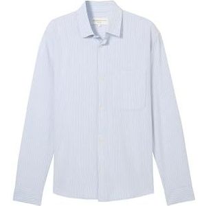 TOM TAILOR Denim heren overhemd, 36049 - Lichtblauwe streep, M