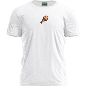 Bona Basics, Digitaal bedrukt basic T-shirt voor heren,% 100 katoen, wit, casual, heren bovenstuk, maat: M, wit, M