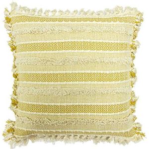Riva Home Hena Veer Gevuld Kussen, Oker, 45 x 45cm (18"" x 18"")
