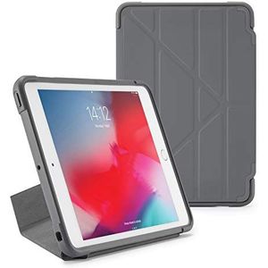 PIPETTO Origami Shield beschermhoes voor iPad Mini 5 (2019) / Mini 4, robuust, schokbestendig, met 5-in-1 standfunctie, automatische slaap-/wake-functie, donkergrijs