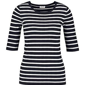 Gerry Weber dames trui, blauw/ecru/wit ring, 36
