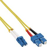 InLine 88656D LWL Duplex kabel, LC/SC, 9/125µm, OS2, 2m