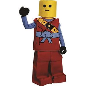 Dress Up America 873R-S Kledingpakmaat klein (4-6 jaar) Halloween kinderen Lego speelgoed blok Ninja man kostuum, rood, (taille: 71-76 hoogte: 99-114 cm)