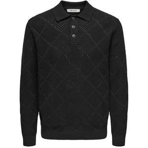ONLY & SONS Onsmap Life Reg Polo Knit, zwart, XXL