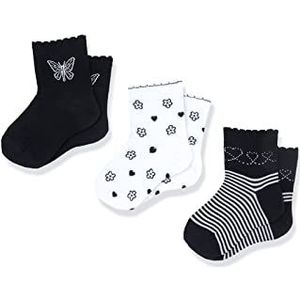 Chicco Set korte sokken van katoen, Sokken Uniseks - kinderen en tieners, Wit, 5-6 jaar (pakket van 3)