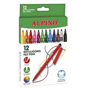 ALPINO AR001002 Pack 12 viltstiften op kleur gesorteerd