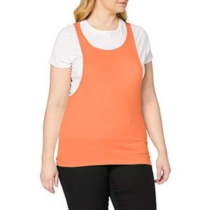 Urban Classics TB462 Dames Sport T-shirt Ladies Loose Burn-out Tanktop, neon-oranje, S