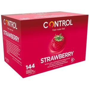 CONTROL Strawberry condooms, verpakking met 144 condooms met aardbeien-aroma