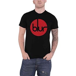 Blur T Shirt Circle Band Logo BritPop Park Life nieuw Officieel Mannen Zwart XL