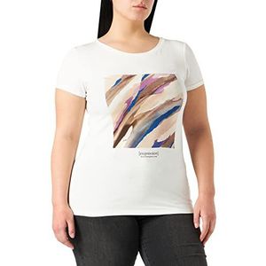 comma Dames T-shirt met korte mouwen, meerkleurig, 32