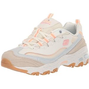Skechers D'Lites voor vrouwen gedurfde uitzichten, Natuurlijke lederen mesh multi trim, 39.5 EU