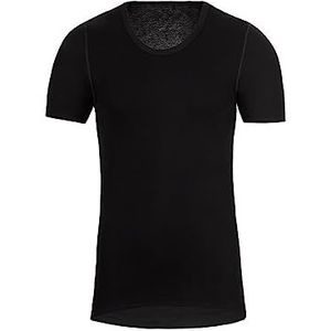 Trigema Herenonderhemd fijn geribbeld, verpakking van 2 stuks, effen, zwart (008), XL