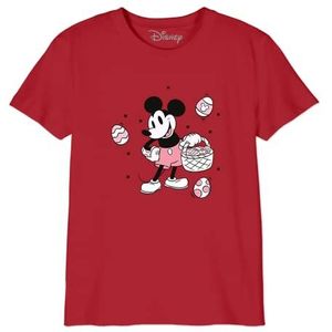 Disney Mickey with Eggs basketbal BODMICKTS090 jongens T-shirt, rood, maat 10 jaar, Rood, 10 Jaar