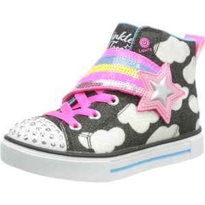 Skechers Twinkle Sparks Shooting Star Brights, sneakers voor meisjes en jongens, Black Synthetic Multi Trim, 27 EU