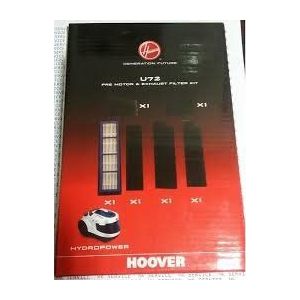 Hoover U72 filterset, luchtfilter, voormotor, extra filterend, uitlaatfilter voor stofzuiger, compatibel met Hoover Hydra Power
