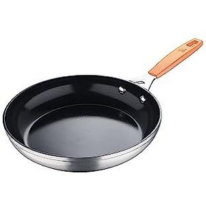 pan, diameter 24 cm, aluminium, gesmeed, inductie compact
