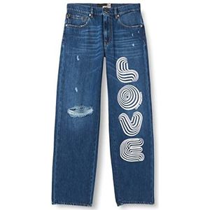 Love Moschino Vrijetijdsbroek voor dames, Donkerblauw Denim, 28