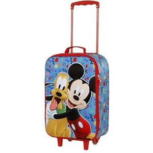 Mickey Mouse Mates-Soft 3D Trolley Koffer Blauw, Blauw, Eén maat, Zachte 3D Trolley Koffer Mates