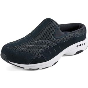 Easy Spirit Traveltime Mule voor dames, Navy Wit Suède, 37 EU