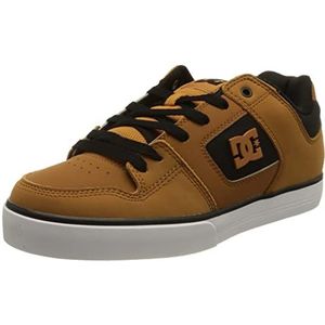 DC Shoes Heren Pure-Leather Shoes for Men Sneakers, DK Choco/Black/Oyster, 42,5 EU