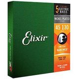 Elixir® Strings vernikkelde stalen snaren voor vijfsnarige basgitaar met NANOWEB®-Coating, lange nek, licht (.045-.130)