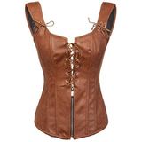 Bslingerie Zandloper korset voor dames, Bruin, S