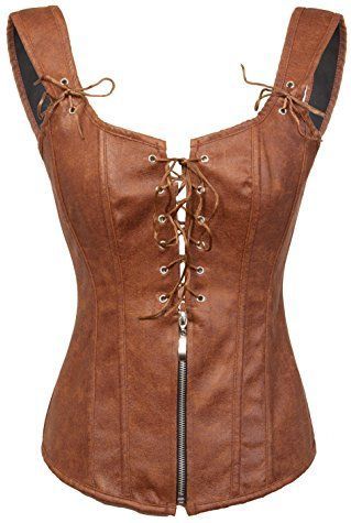 Bslingerie Zandloper korset voor dames, Bruin, S