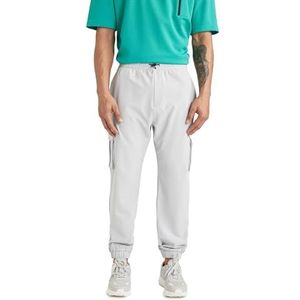 DeFacto Joggingbroek voor heren, lange sportbroek voor heren, comfortabele vrijetijdsbroek voor veelzijdig gebruik, stijlvolle joggingbroek voor heren met hoge, Vison, XL