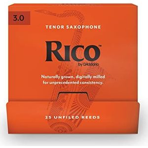 Rico door D'Addario Tenor Saxophone Reeds, 3.0, 25-Count Single Reeds