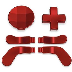 eXtremeRate D-pads Magnetische Roestvrijstalen Terug Peddels Vervangende voor Xbox Elite V1/V2 Controller, Richting Keys Terug Knoppen Button voor Xbox Elite & Elite Series 2 - Metaal Scharlaken Rood
