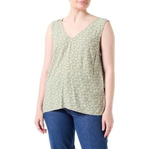 VILISE NUA S/L V-hals TOP/R, Oliegroen/Aop: nua, 34